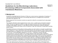 Guidelines for the Microbiology Laboratory Processing of Blood Components Associated with Transfusion Reactions thumbnail