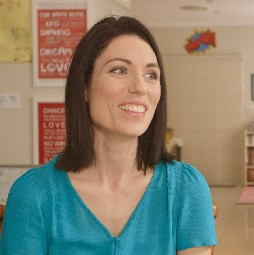 transfusion recipient Rachel smiling looking to the side of the camera