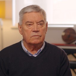 organ recipient Wal looks at camera