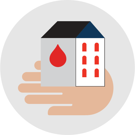 icon of a donor centre