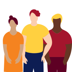 illustration of three people