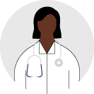 illustration of a doctor wearing a white coat with a stethoscope around their neck