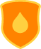 icon of a shield with a droplet symbol on it