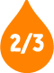 icon of an orange droplet with two thirds written in text