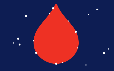thumbnail of a blood drop illustration set in a starry night sky