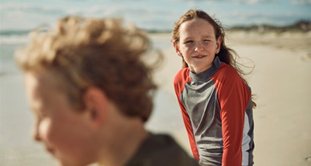 kids at a beach