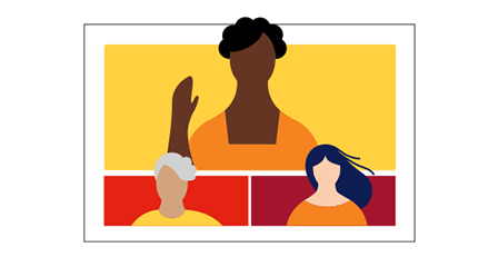 illustration of people on a video call
