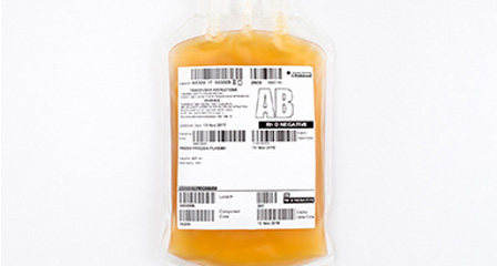 a bag of fresh frozen plasma