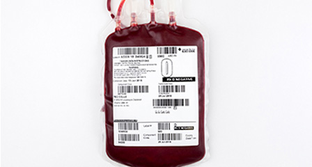 a bag of red blood cells