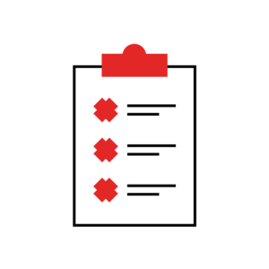 icon of a checklist on a clipboard