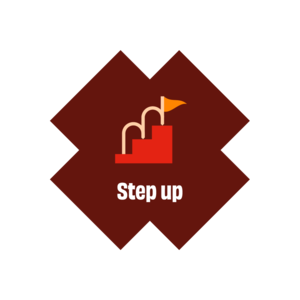 illustration of steps with step up written underneath