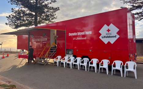 Image of a lifeblood mobile donor centre