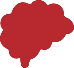 Dark red illustration of a brain