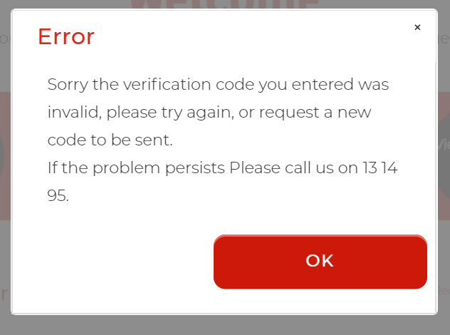 Screenshot of a code error message