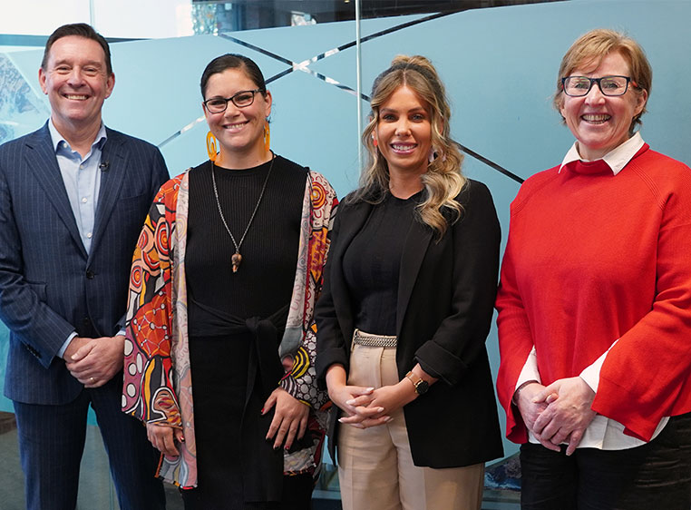 photograph of lifeblood executive staff smiling at the camera