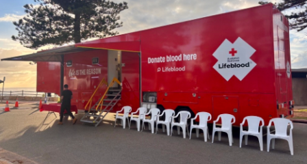 Image of a lifeblood mobile donor centre