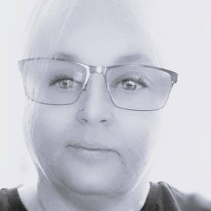 A woman with glasses
