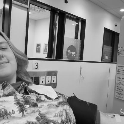 woman taking a selfie during her donation