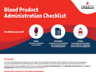 Blood Product Administration Checklist