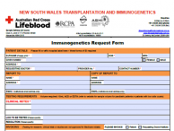 New South Wales (NSW) Immunogenetics Request Form