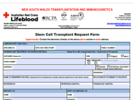 New South Wales (NSW) Stem cell transplant request form