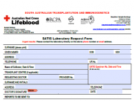 South Australia (SA) Tissue Typing Services Request Form