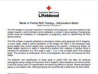 Weak or Partial RhD Testing Information Sheet