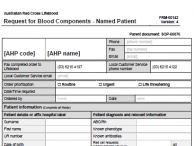 TAS Request for blood components - named patient