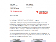 Redesign of Albumex® and Intragam® P Stoppers