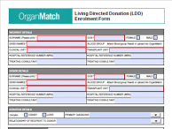 Living Directed Donation (LDD) Enrolment Form