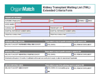 Kidney TWL Extended Criteria Form