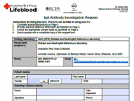 IgA Antibody Investigation Request