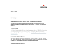 Lifeblood customer letter Introduction of Alburex 20 AU thumbnail image
