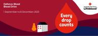 Defence Blood Drive Intranet banner