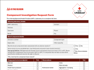 Component investigation request form