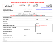 South Australia (SA) Tissue Typing Services Request Form