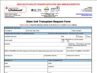 New South Wales (NSW) Stem cell transplant request form