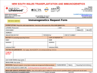 New South Wales (NSW) Immunogenetics Request Form