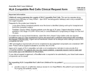 HLA Compatible red cells clinical request form thumbnail