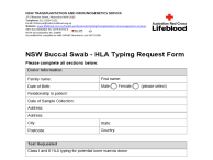 NSW Buccal Swab HLA Typing Request Form thumbnail