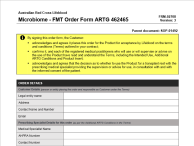Image of microbiome FMT order form