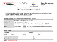 image of IgA request form
