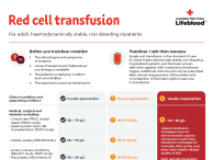 Image of a red cell transfusion information sheet