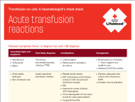 Image of acute transfusion reactions information sheet