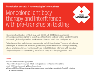 Image of Monoclonal antibody therapy and interference with pre-transfusion testing information sheet