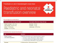Image of Paediatric and neonatal transfusion information sheet