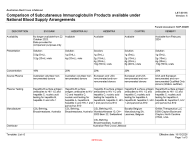 Image of SCIg comparison sheet