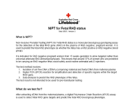 Image of NIPT information sheet