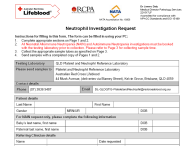 image of neutrophil request form