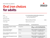 Oral iron choices for adults thumbnail image